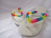 Chinelo com strass 44