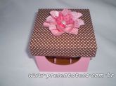 Porta batom flor com glitter