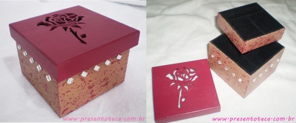 Porta jóia com rosa