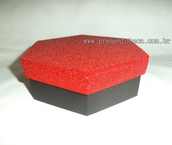 Porta treco sextavado em glitter - 121