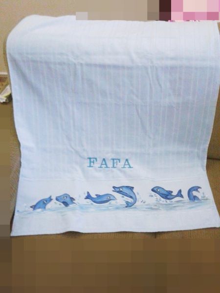 Toalha golfinho azul